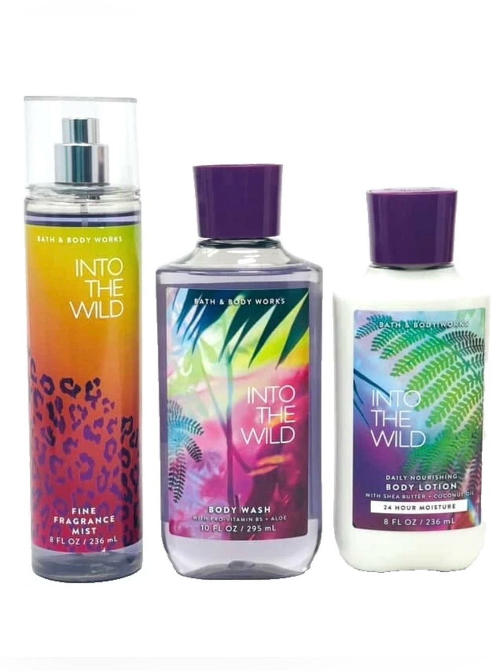 Bath & Body Works INTO THE WILD 3 Piece Gift Set -Body Wash Mist And Lotion NEW